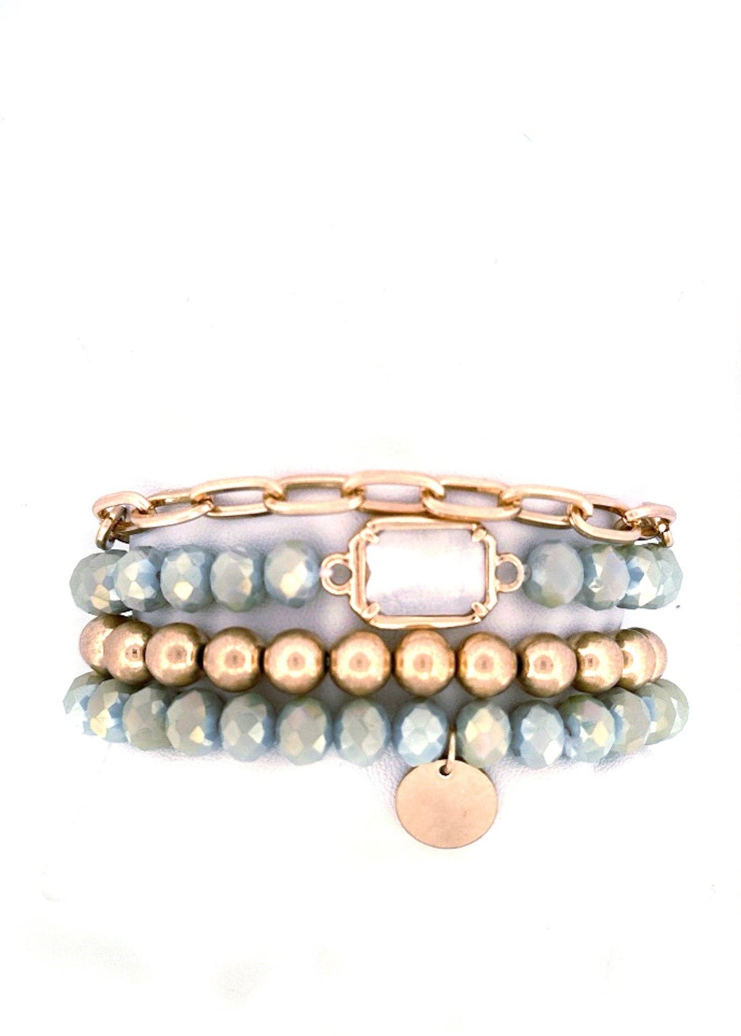 Multi Strand Bracelet Grey/Gold