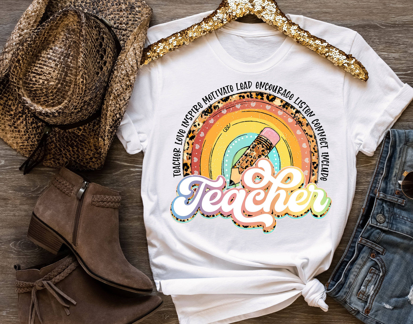 Teacher Leopard Rainbow