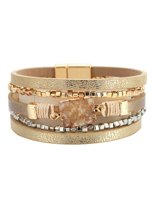 Trish Druzy Multi layer Bracelet